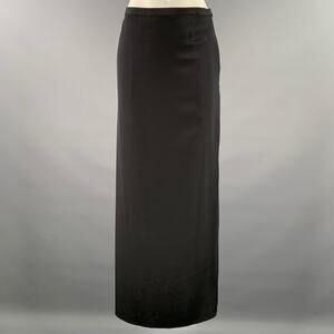 LAFAYETTE 148 Size 12 Black Silk Elastane Maxi Skirt